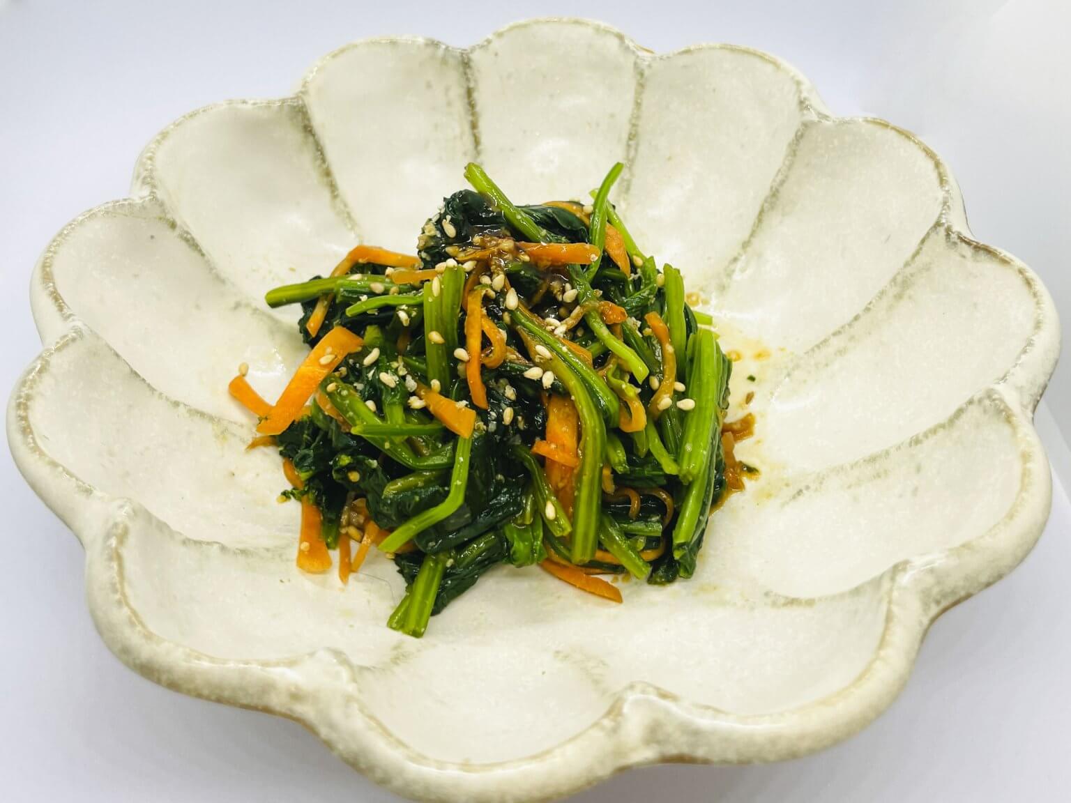 ほうれん草のゴマ和え~醤油糀~